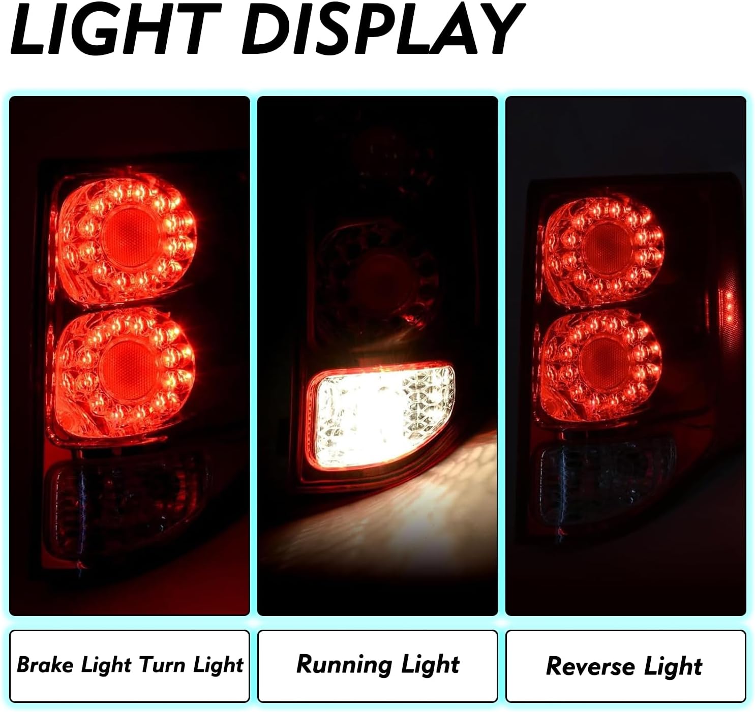 Tail Lights Assembly Replacement for 2011-2020 Dodge Grand Caravan OE LED Taillights Brake Rear Light RH (Right/Passenger Side)