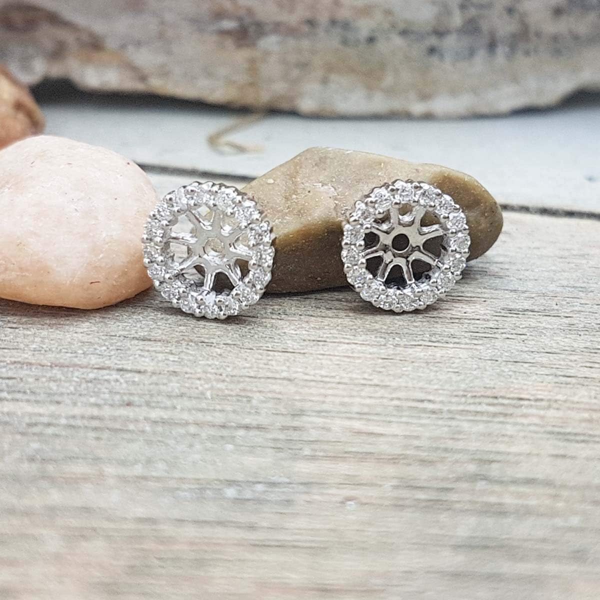 Dazzlingrock Collection 0.30 Cttw 10K Solid Gold Round Diamond Removable Jackets for Stud Earrings