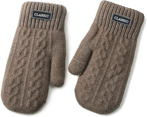 Oneshlee Herren Fäustlinge Strickhandschuhe für den Winter