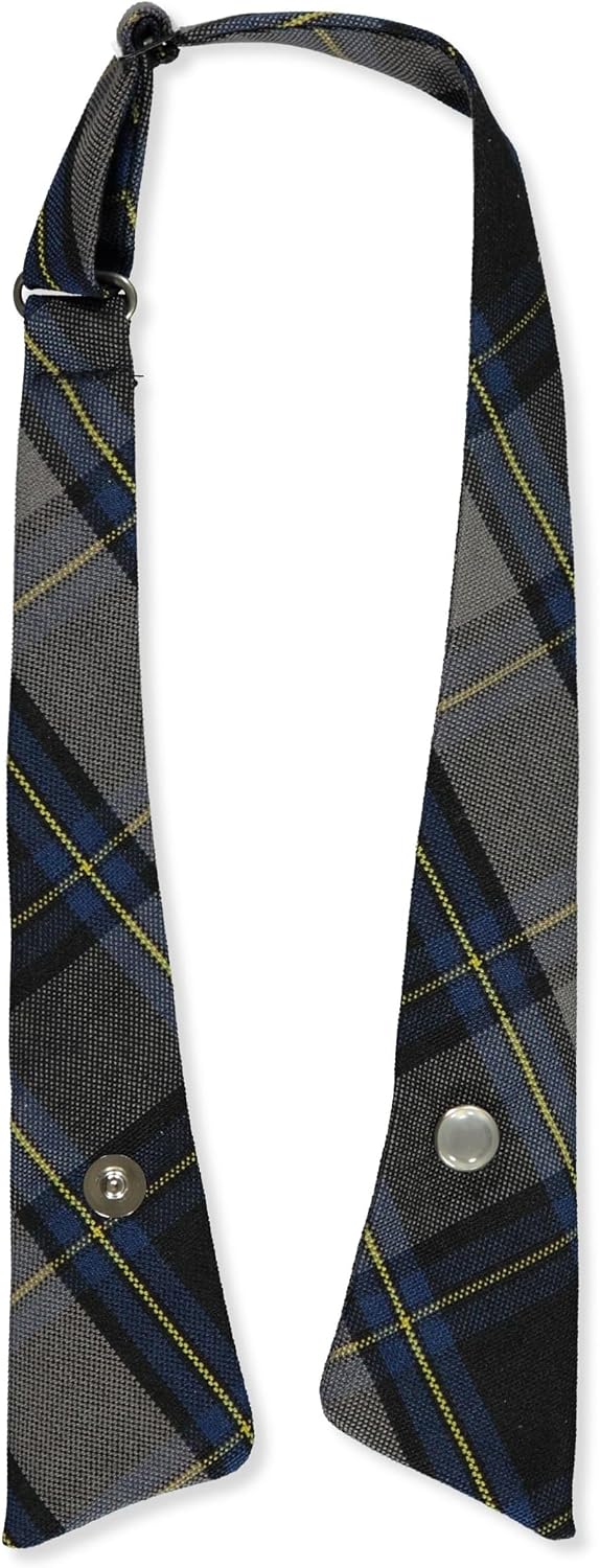Cookie's Criss Cross Tie - gray/royal/gold *plaid #87*, one size