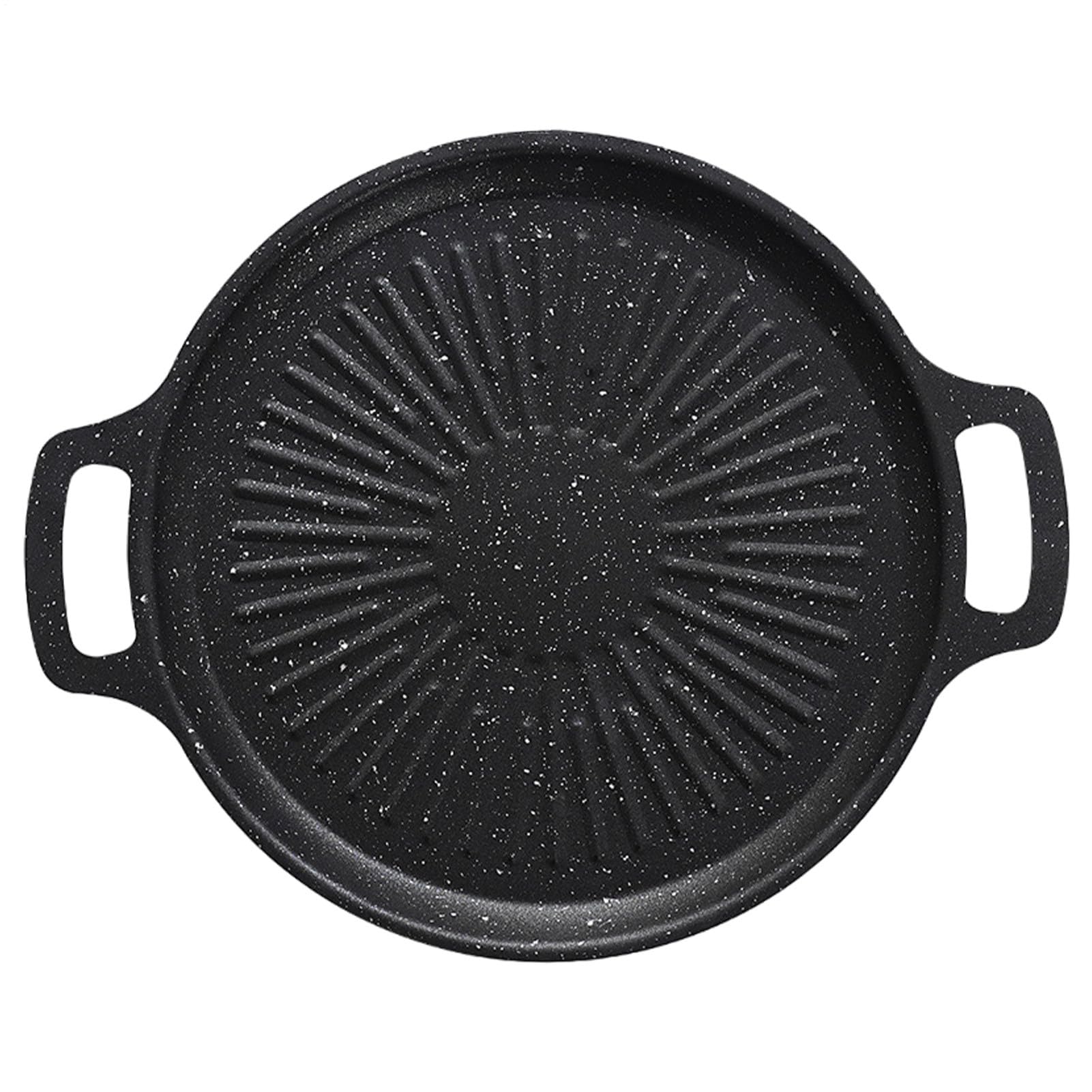 Kohlenstoffstahl Grillplatte Geriffelt,Kohlenstoffstahl Voreingebrannt Zum Braten,Grillplatte Gasgrill Und Holzkohlegrill Geeignet,Grillpfanne Groß,Kohlenstoffstahlpfanne Und Bratpfanne,Ø:30cm