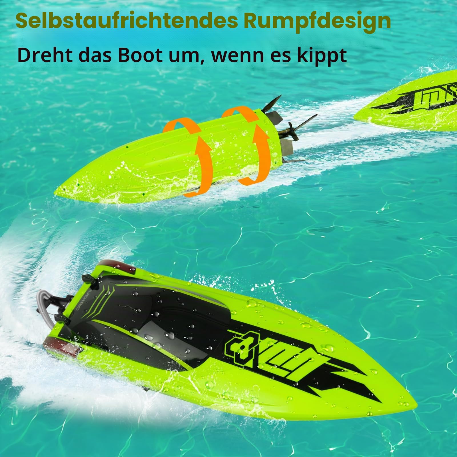 Ulifance UDI018 RC Boot Brushless für Pools und Seen, Groß Ferngesteuertes Boot Grün