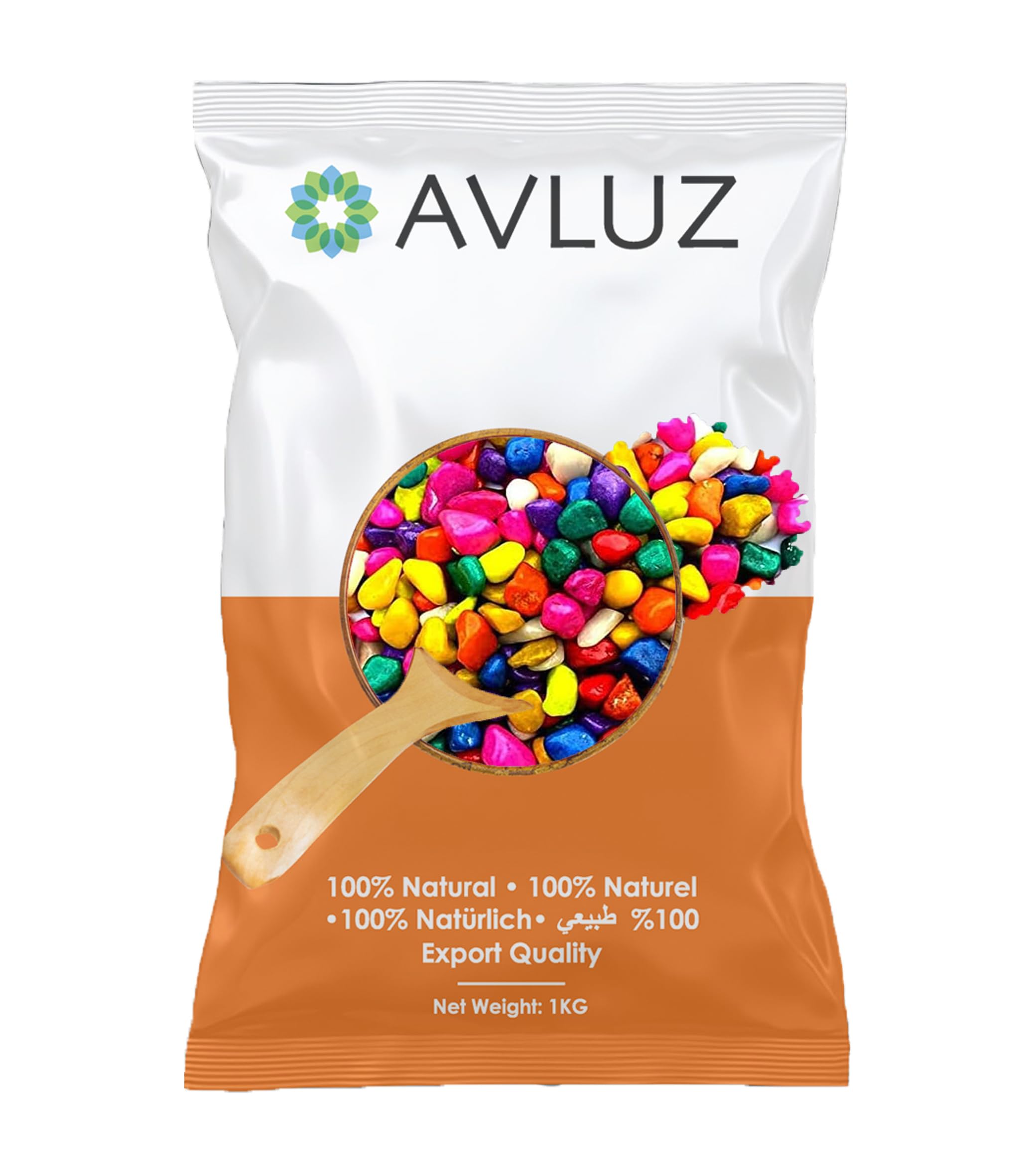 AVLUZ Multi Color Glossy Decorative Aquarium Stones 500 Gram | (1.5-2) cm