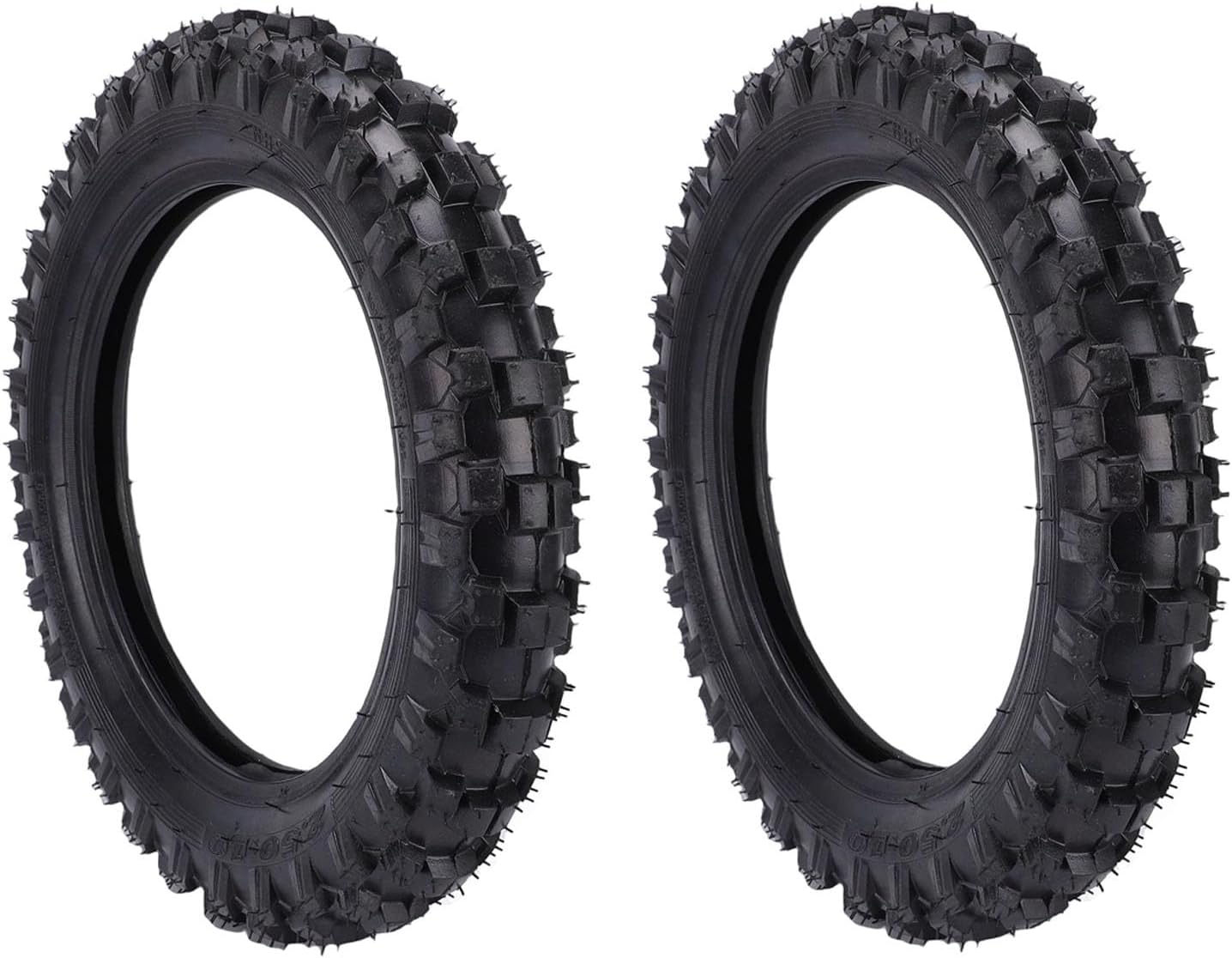 Diydeg Off Road Tire and Inner Tube Set, 2.5 10in Dirt Bike Tire for DRZ70 JR50, 2.5/.75 10 Inner Tube Dirt Bike Electric Scooter