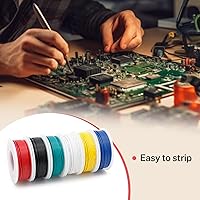 Vista 4 de FIRMERST Kit de cables de conexión de cobre estañado de núcleo sólido de calibre 22, 30 pies, 6