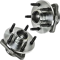 Vista 3 de TRQ - Juego de conjunto de rodamiento y cubo de rueda trasera y delantera, tracción en las 4 ruedas (2 piezas)