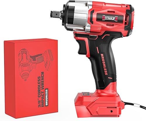 Miniatura 13 de Llave de impacto inalámbrica de 1/2 pulgada para batería Dewalt de 20V, 1000FT-LBS(1360N.m) Pistola de impacto eléctrica sin escobillas, Llave de