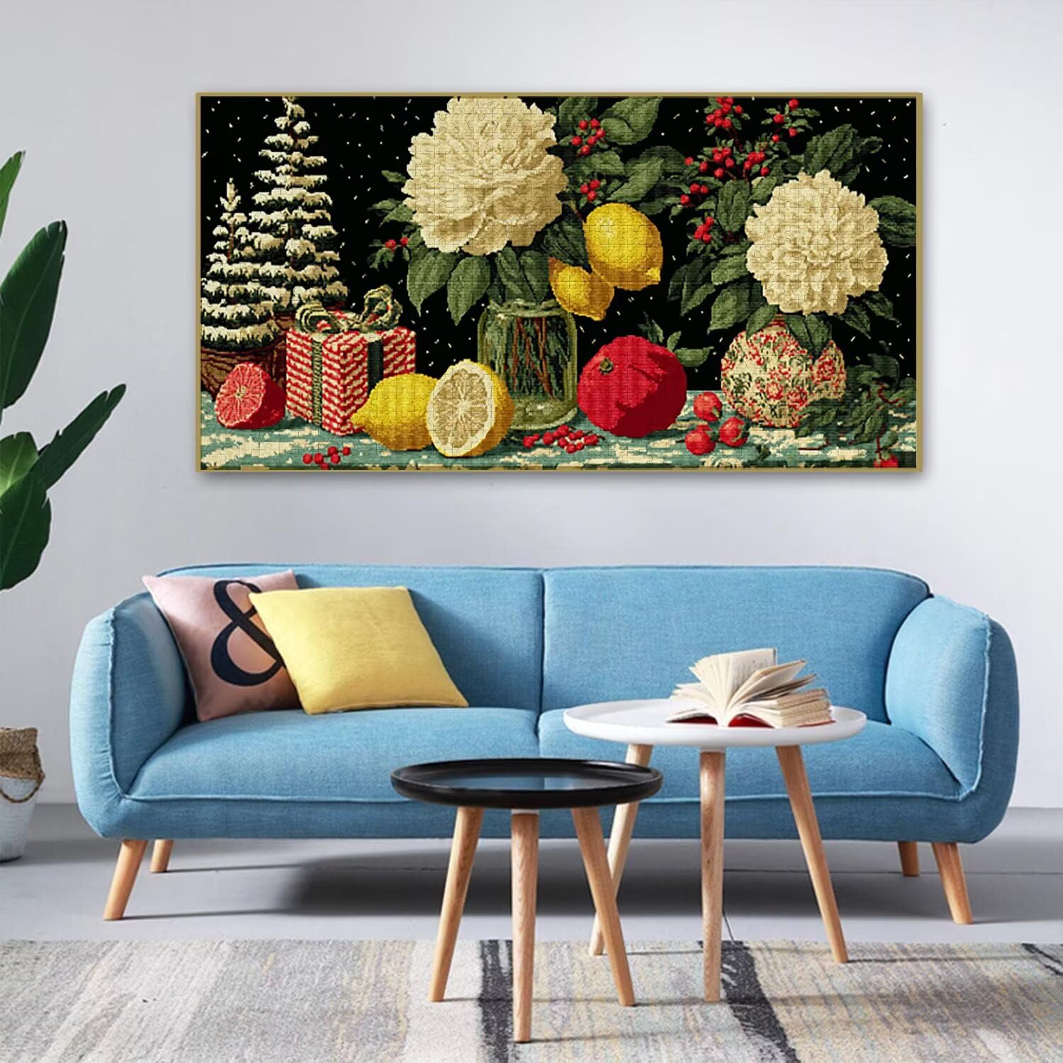 Puzzle de Madera para Adultos 2444 Piezas - Flores y Frutas, Obra de Arte de Juego de Rompecabezas para Adultos, Puzzle de Impresión de Alta Definición Multicolor, Pasatiempo Creativo Regalo b-474