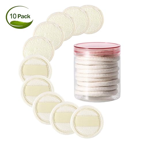 Miniatura 7 de 10 paquetes de esponjas de lufa exfoliantes loofa limpiador y masajeador para la cara 100 natural ecológico para hombres y mujeres limpieza facial y