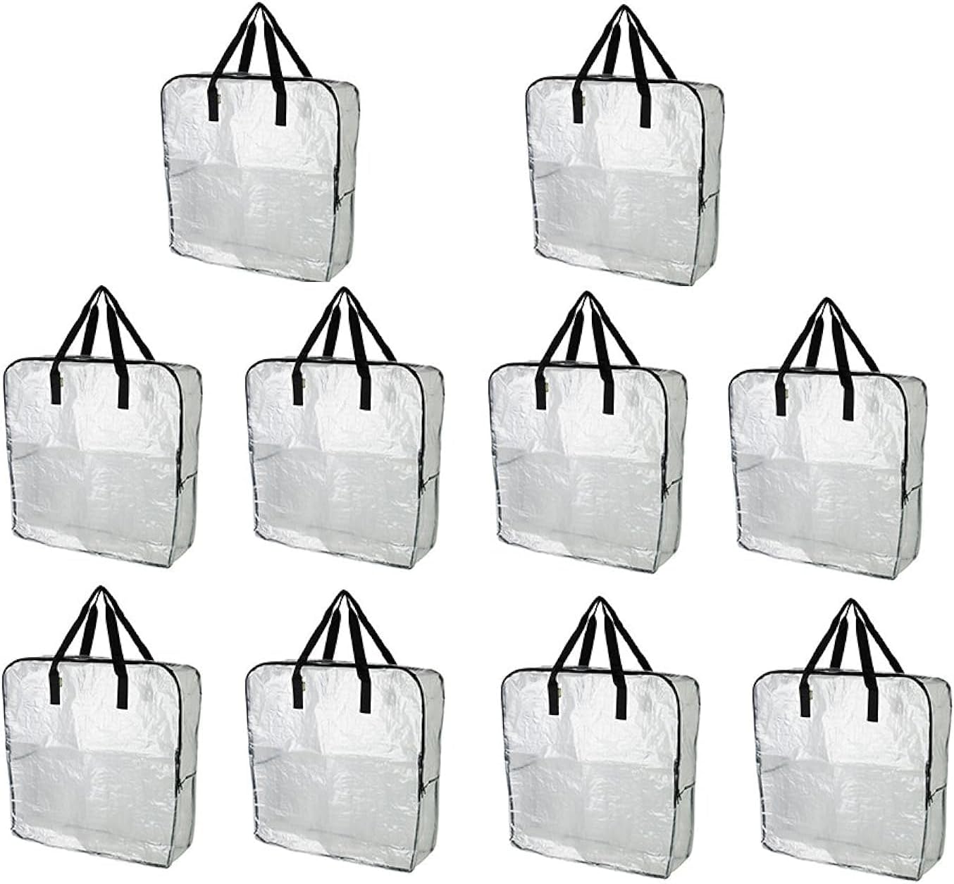 IKEA DIMPA Extra Large Storage Bag, Clear Heavy Duty Bags, Moth Moisture Protection Storage Bags (Pack of 10)