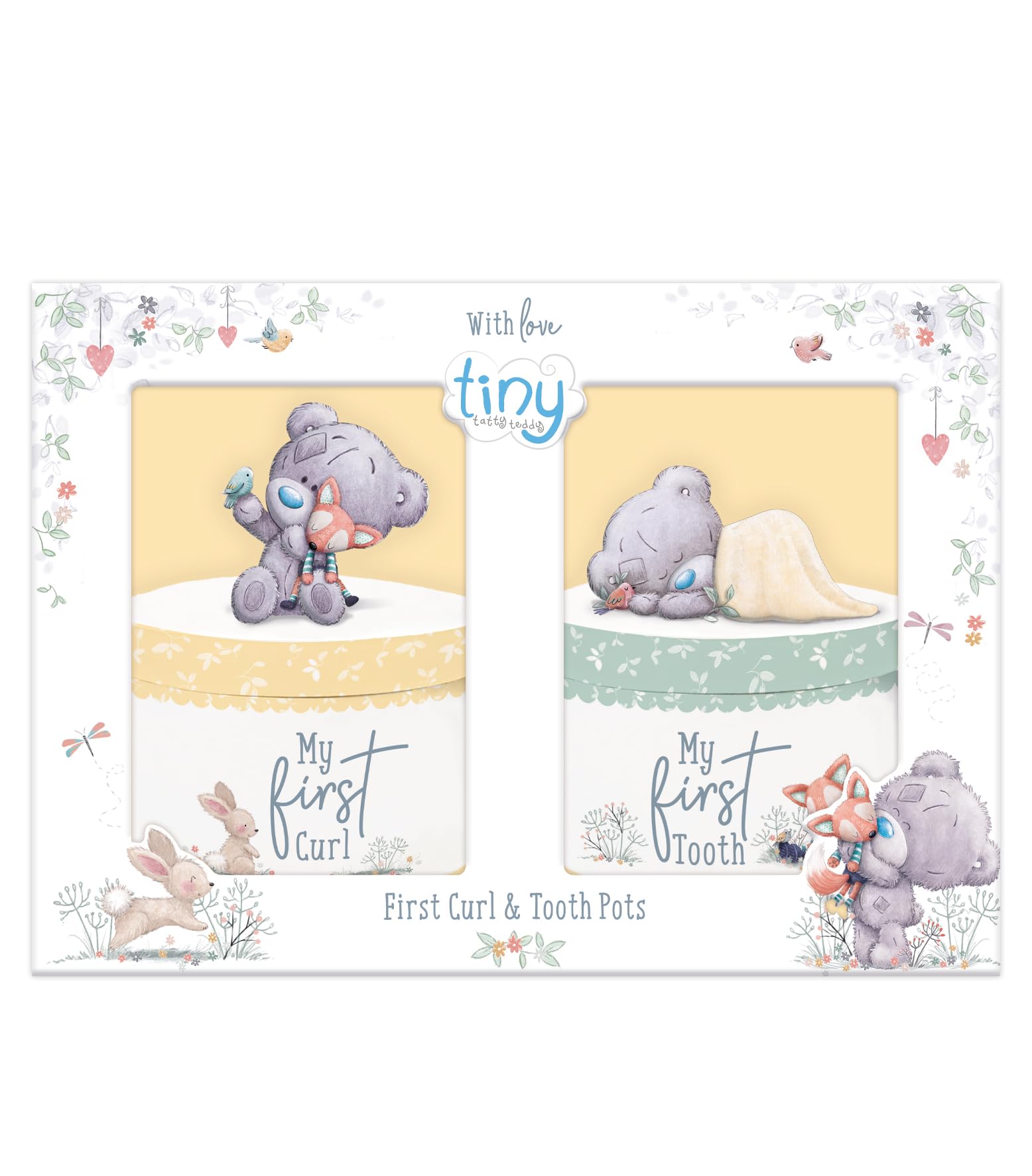 Me to You Tiny Tatty Teddy New Baby Gift, First Tooth and First Curl Pots - Official Collection