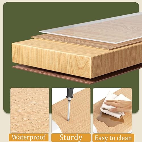 Miniatura 8 de Estantería de escritorio de 2 niveles y 3 niveles para escritorio de computadora, organizador de libros de encimera de madera, estante de exhibición