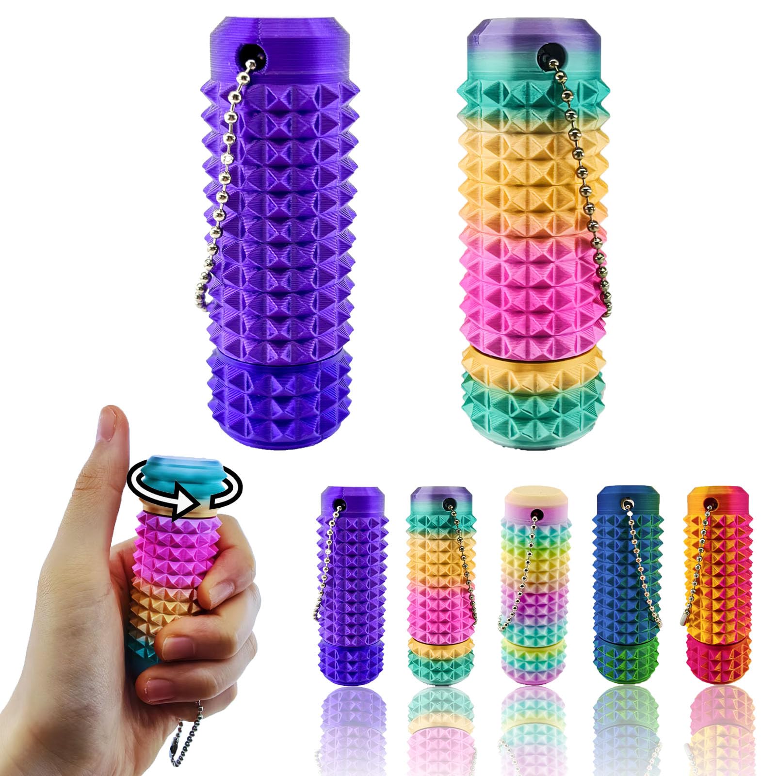 emeqzoa Christmas Stocking Stuffers 2 Packs Little Ouchies Pain Stim Fidget Toy, 3D Printed Fidget Toys Anxiety Relief Items, Handheld Fidget Toys,