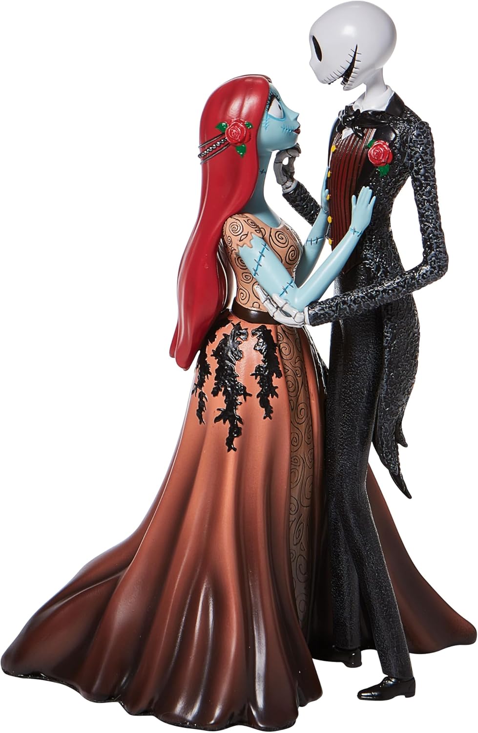 Enesco Disney Showcase Couture de Force Jack & Sally Embracing Figurine - Nightmare Before Christmas Collectible, 9.5 Inch Resin Statue