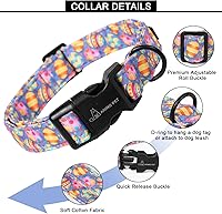 Vista 94 de Aring Pet Collar de algodón, ligero y ajustable, con hebilla de liberación rápida para perros pequeños, medianos y grandes, para cachorros, XS