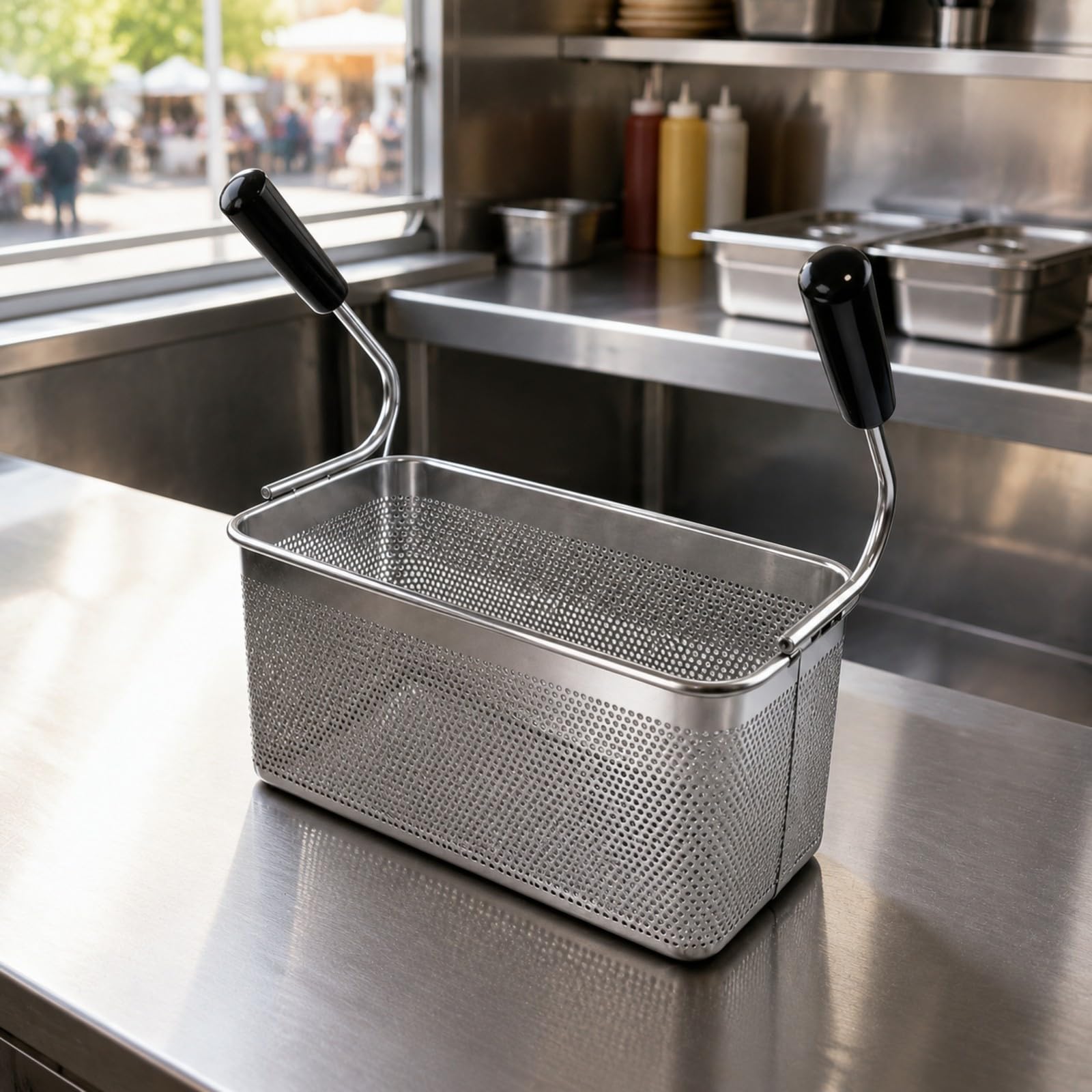 Colador con Base Resistente | Comercial, Colador Malla, Multiusos, para Restaurante,