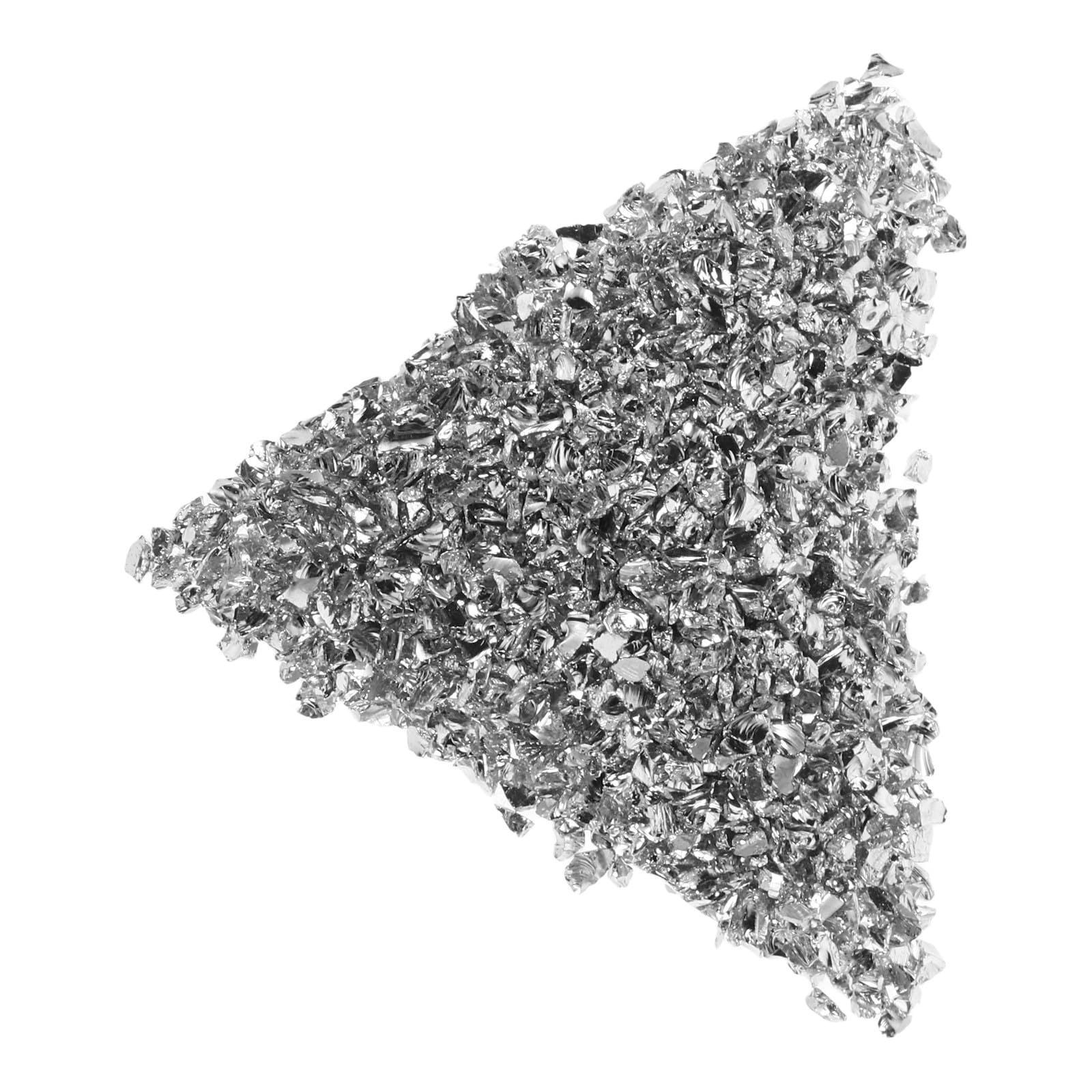 Cabilock Brillantini Unghie Effetto Alta Lucentezza Scaglie di Vetro Metallico Argento 200g Leggero per Pittura e Artigianato Nail Art Accessori