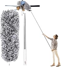 Espanador Extensível - Espanador telescópico | limpeza doméstica com haste extensível, cabeça dobrável, lavável para AC, carro, persianas, lâmpadas, teto Puchen