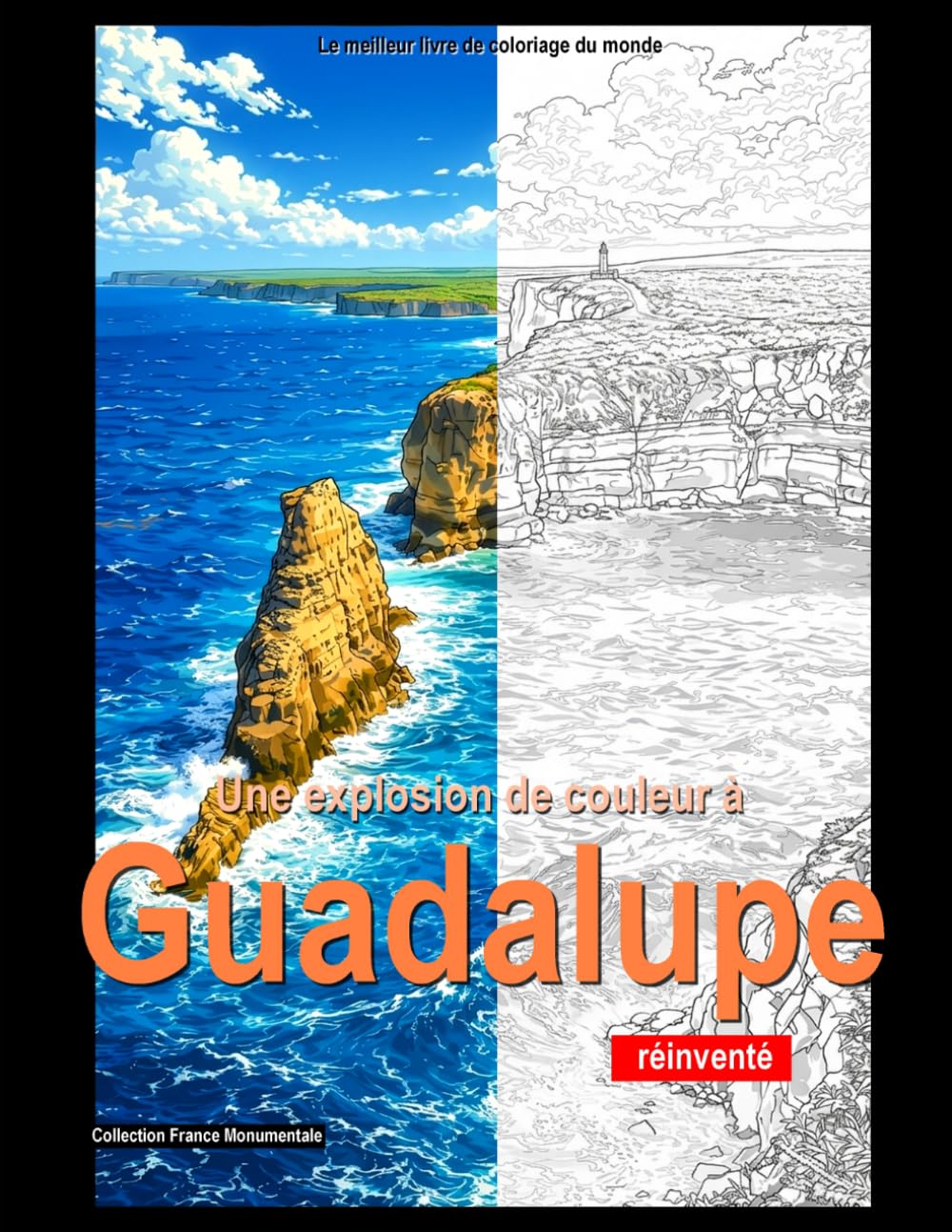 Une explosion de couleur à Guadalupe: Livre de coloriage pour adultes (France monumentale)