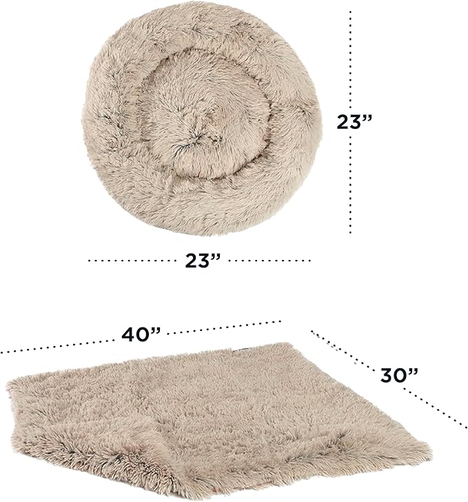 Cama Redonda para Perro Pequeña Lavable con Manta miniatura 8