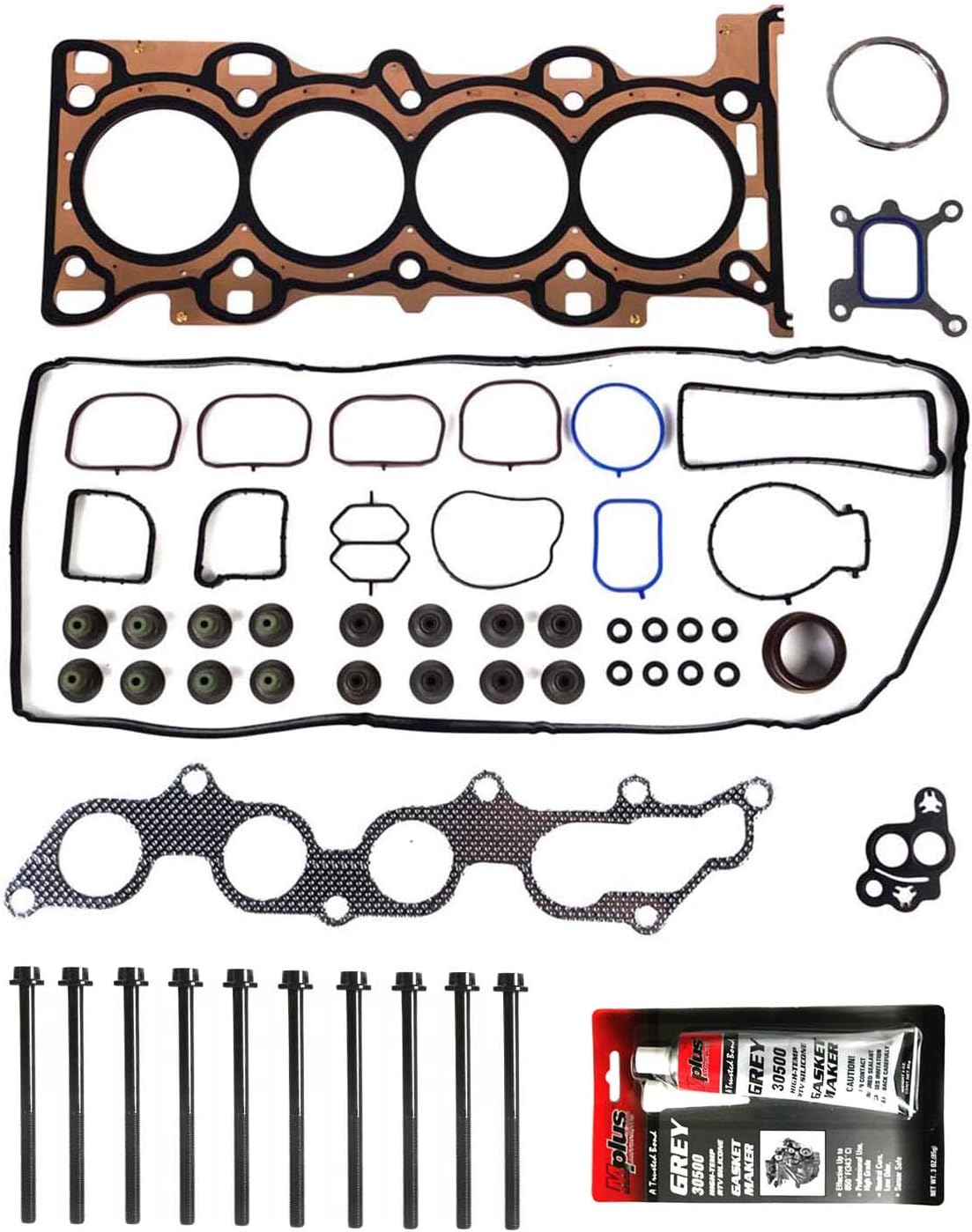 MOCA Head Gasket Set Fit for Ford 06-09 Fusion for Mercury 06-12 Milan with Head Bolt