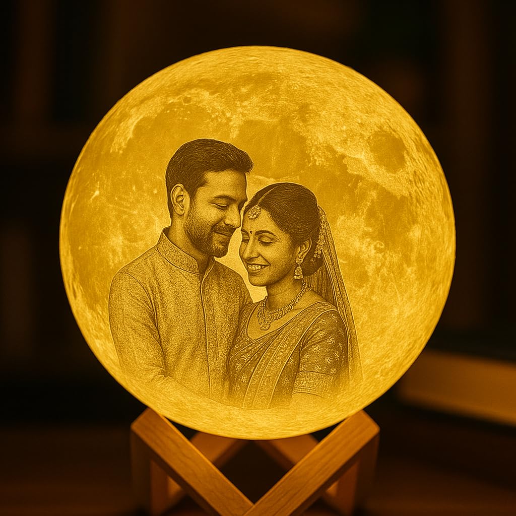 Sponsored Ad - Inspire Your Space with a Customized Moon Lamp - 10cm Light Decor Table Lamp for Bedroom - Unique Photo Gift for Valentine, Birthday, Anniversary - Perfect for Him, Her, Parents, or Corporate