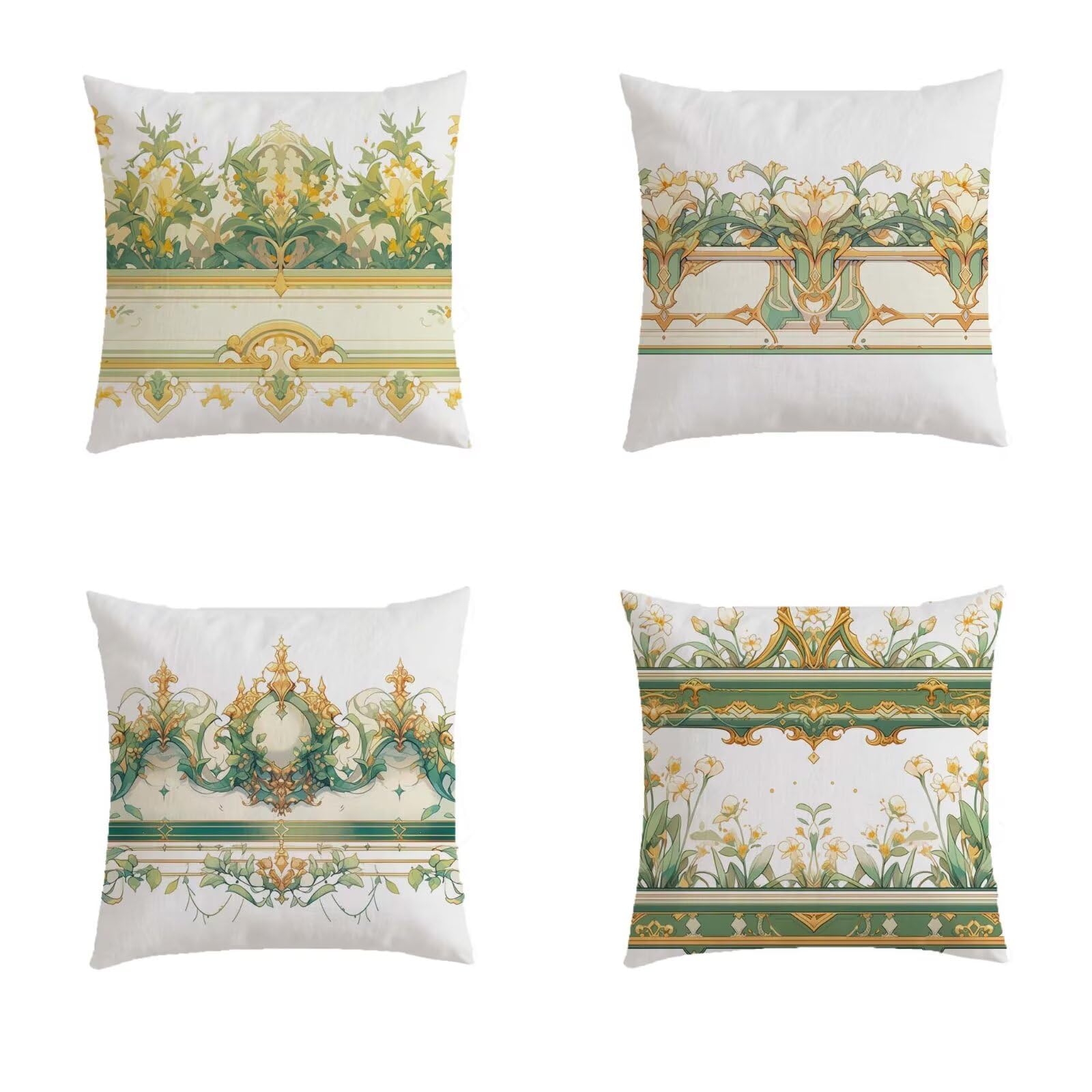 Housse coussin extérieur 60x60cm imperméable taie oreiller pour salon de jardin