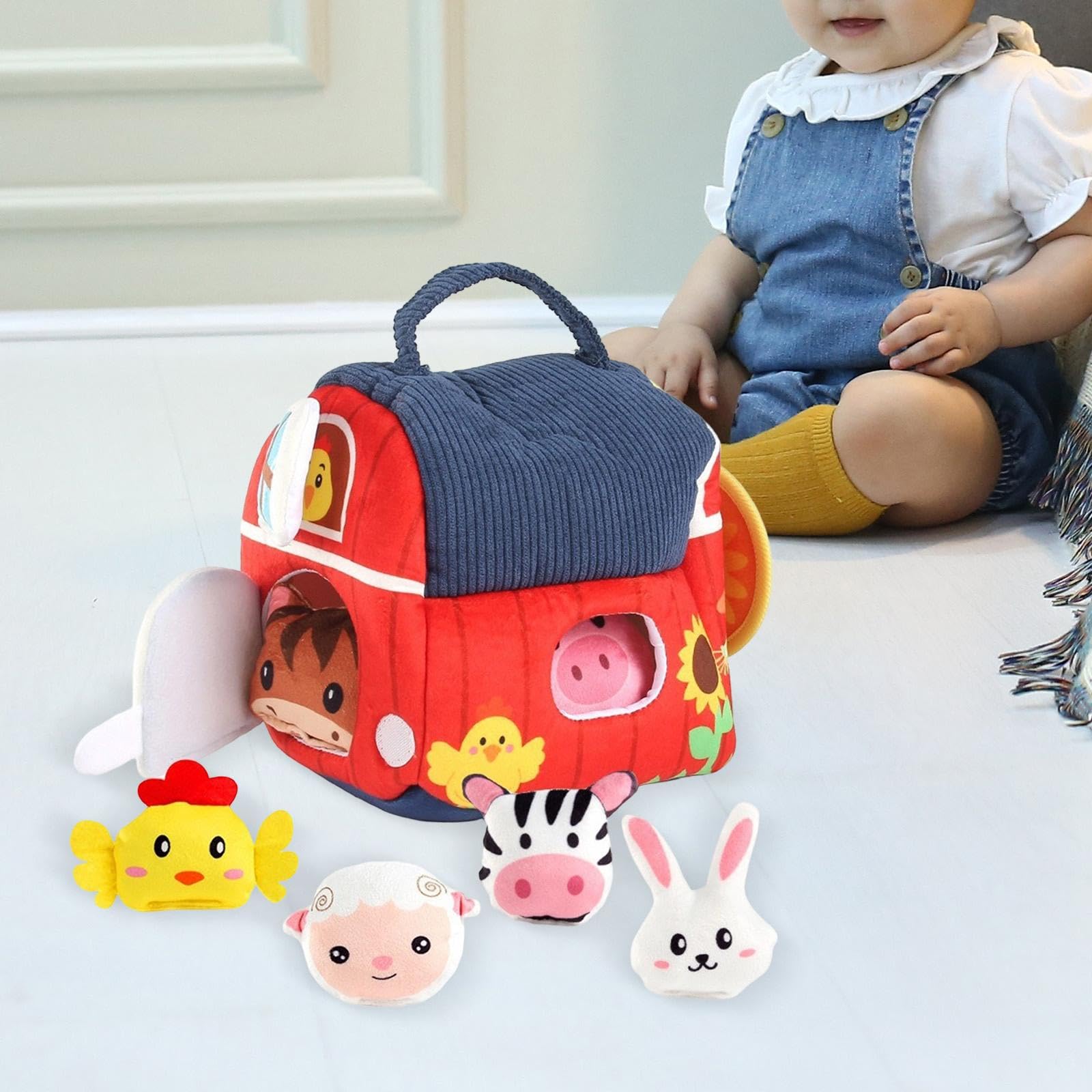 Animali della Fattoria: Giocattoli Educativi per Bambine E Bambini, 18x15x22cm