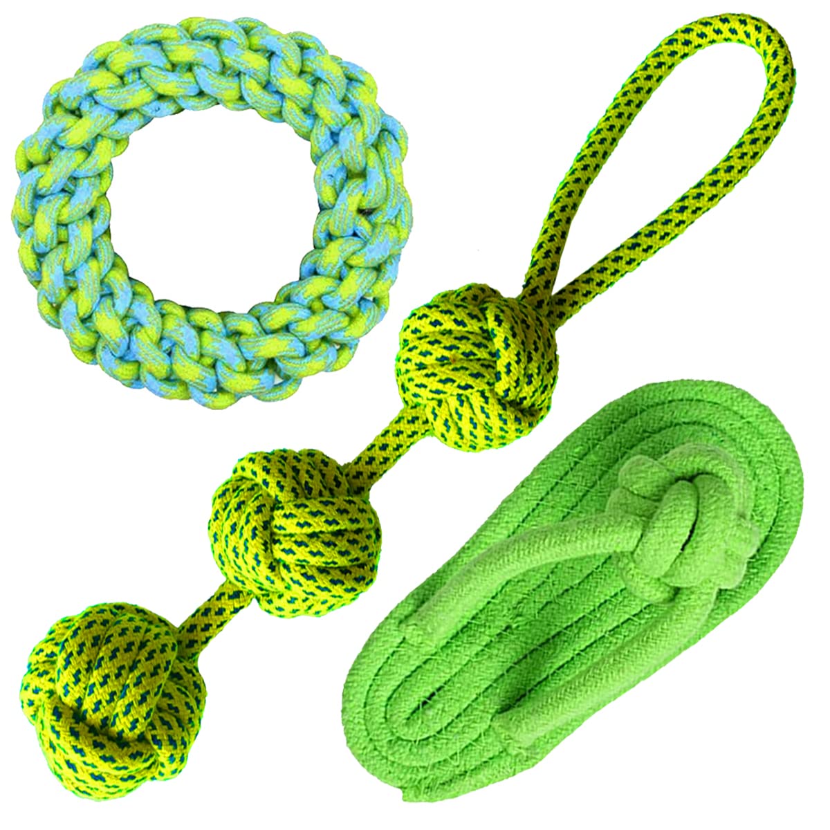 YOUHAVEDEAL Dog Chew Toys for Puppy Teething - 3 Pack Indestructible Pet Dog Toys for Puppy Chewers, Interactive Tug of War Rope Toys for Puppies - Color May Vary (B0BTVSJD7R) Amazon Price History, Amazon Price Tracker