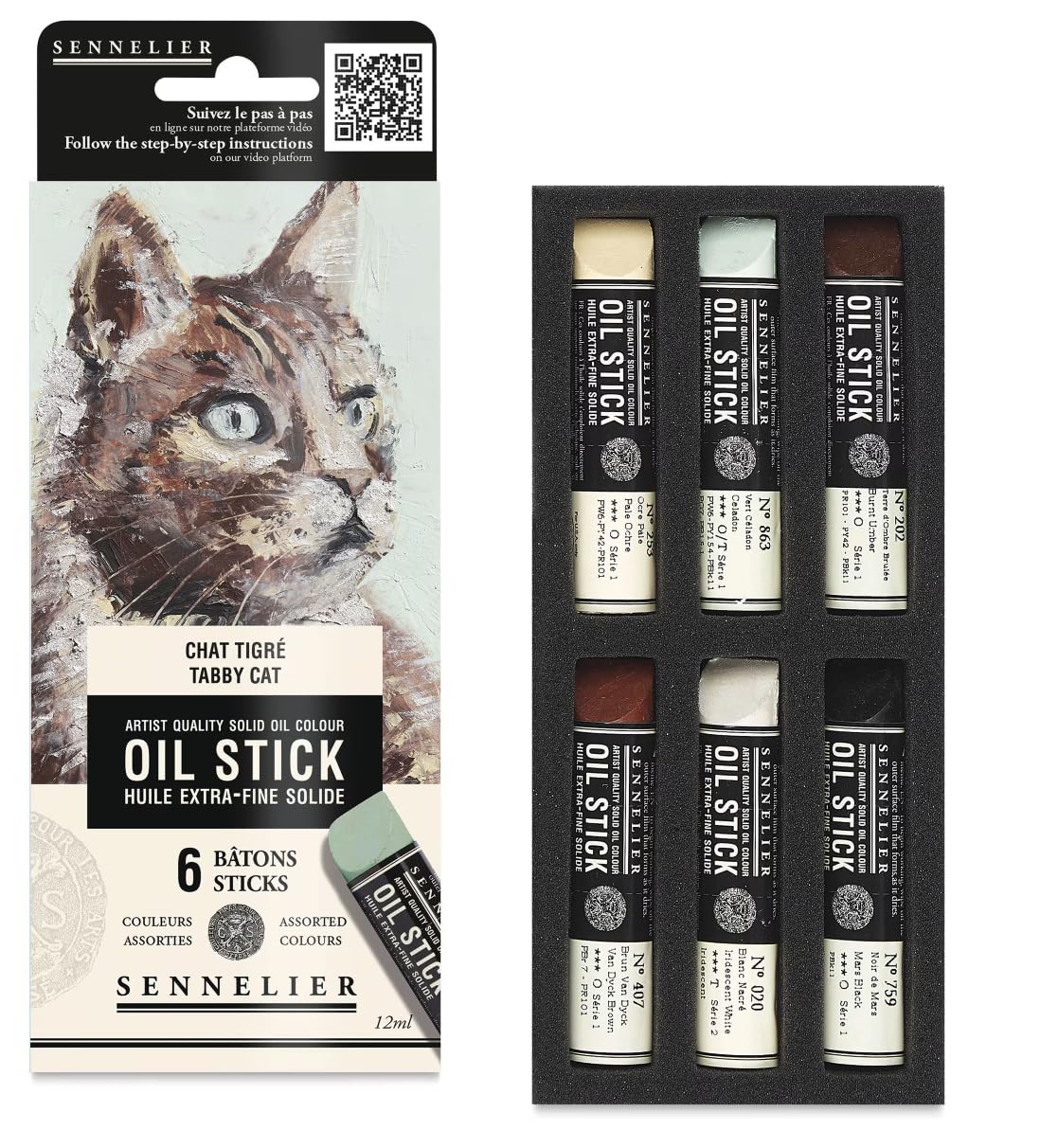 Set of 6 Mini Oil Sticks - Tiger Cat - N130116.06