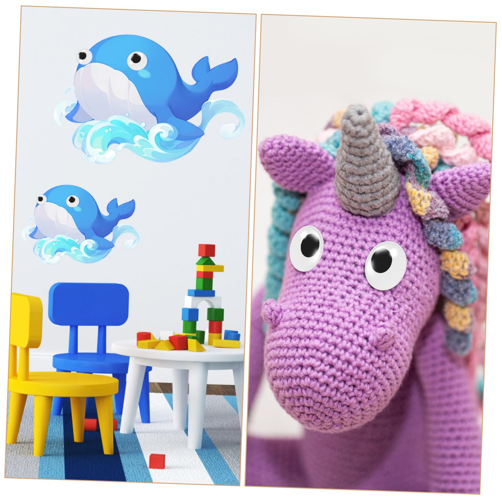 GALPADA 24 Pezzi Occhi di Sicurezza Autoadesivi per Amigurumi e Bambole PVC Resistenti con Retro Adesivo Occhi Finti per Animali di Peluche e Progetti Creativi