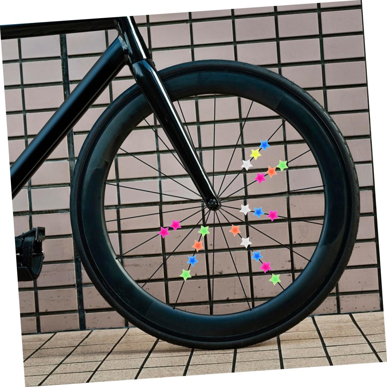 Milisten 72 Pcs Colorful Star-Shaped Bicycle Beads Decoration for Kids Bikes Luminous Clip Beads for Bicycle Wheels Fun Accessories for Boys and Girls