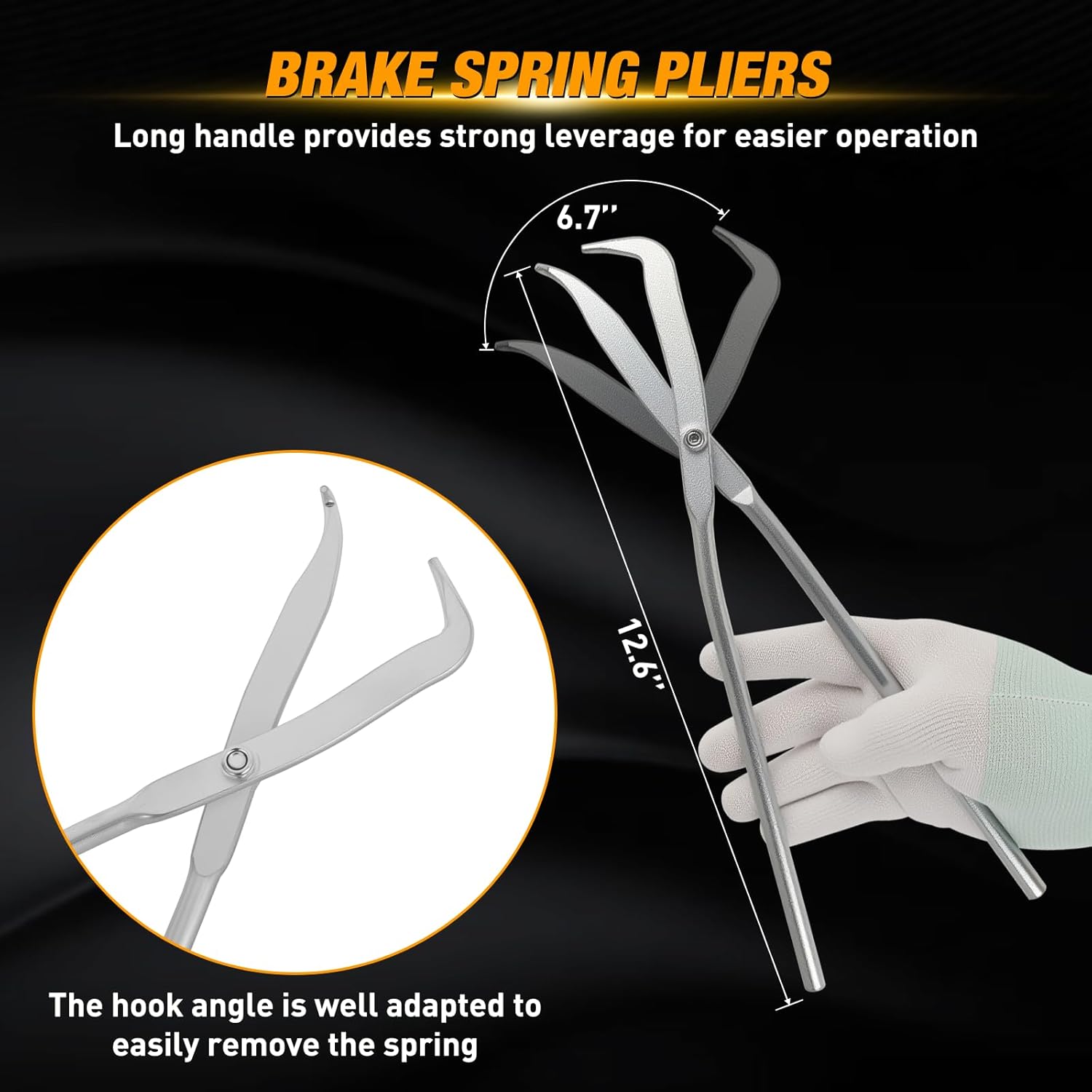 GOOACC 8PCS Drum Brake Tool Kit & 22PCS Disc Brake Caliper Compression Tool Set,2 in 1 brake tools kit with drum brake spring tool Caliper Piston Rewind Compressor Tool for Brake Installer Remover Red