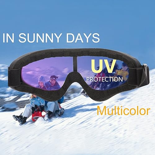 Miniatura 5 de Gafas de esquí, paquete de 3 gafas de snowboard para niños, niñas, jóvenes, hombres y mujeres