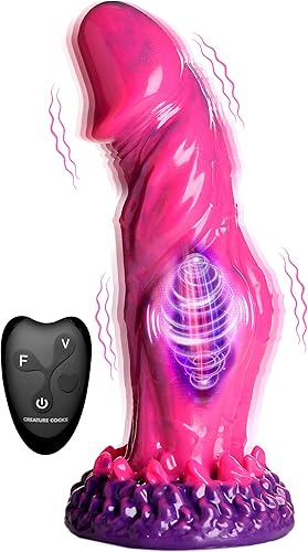Miniatura 1 de CREATURE COCKS Xenox - Consolador vibratorio de silicona con control remoto para hombres, mujeres y parejas. Consolador de fantasía, texturas