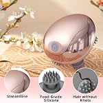 cotsoco Electric Handheld Head Massager, Cat Pet Massager with Kneading 96 Massage Nodes, Small Portable Cordless Head Scratcher Hair Scalp Massager, Gifts for Women, Men