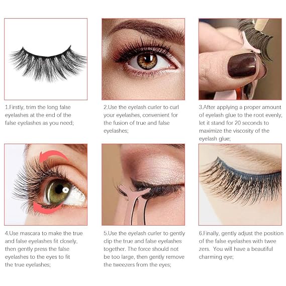 Eyelashes Mink Lashes Fluffy - Fluffy Lashes 5 Pairs 3D Faux Mink Strip Lashes False Eyelashes Natural Look Lashes That Look Like Extensions,605
