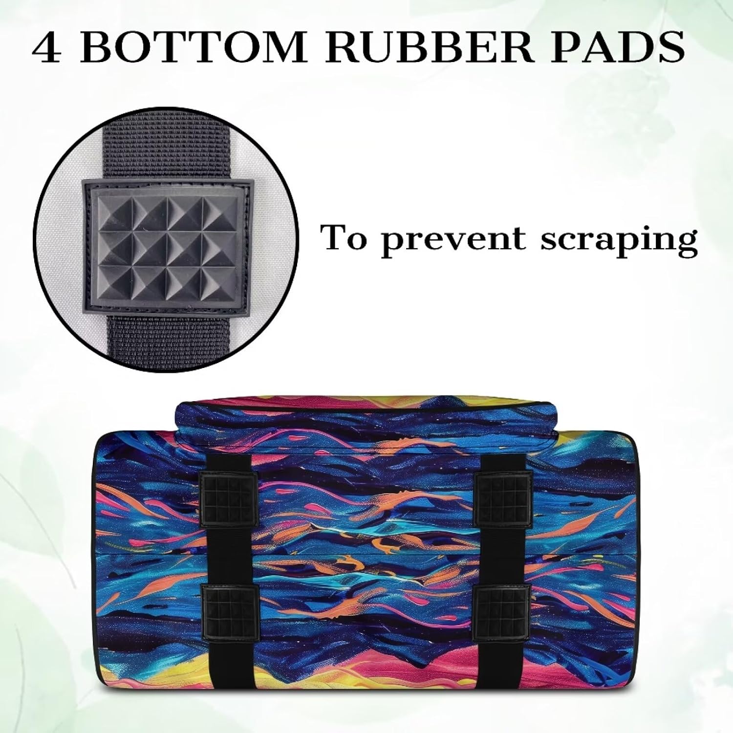 Moon Painting Sewing Machine Handbag Suitcase Travel Storage Bag Sewing Machine Carrying Case with Pockets, Portable Sewing Case for Outdoor Traveling Camping Use