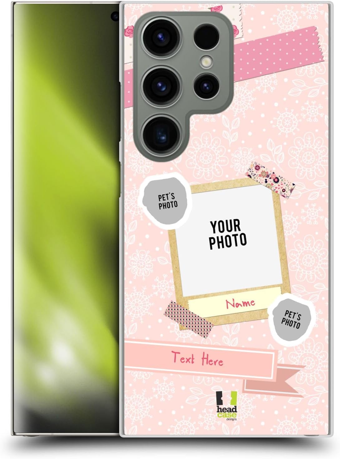 Custom Customized Personalized Custom Pets Scrapbook 2 Hard Back Case Compatible with Samsung Galaxy S24 Ultra 5G