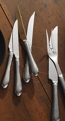 Miniatura 4 de Reed & Barton Hammered Antique - Juego de cubiertos de 5 piezas