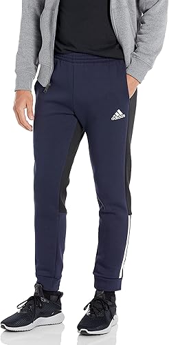 Adidas Pantalones de forro polar Essentials Colorblock para hombre