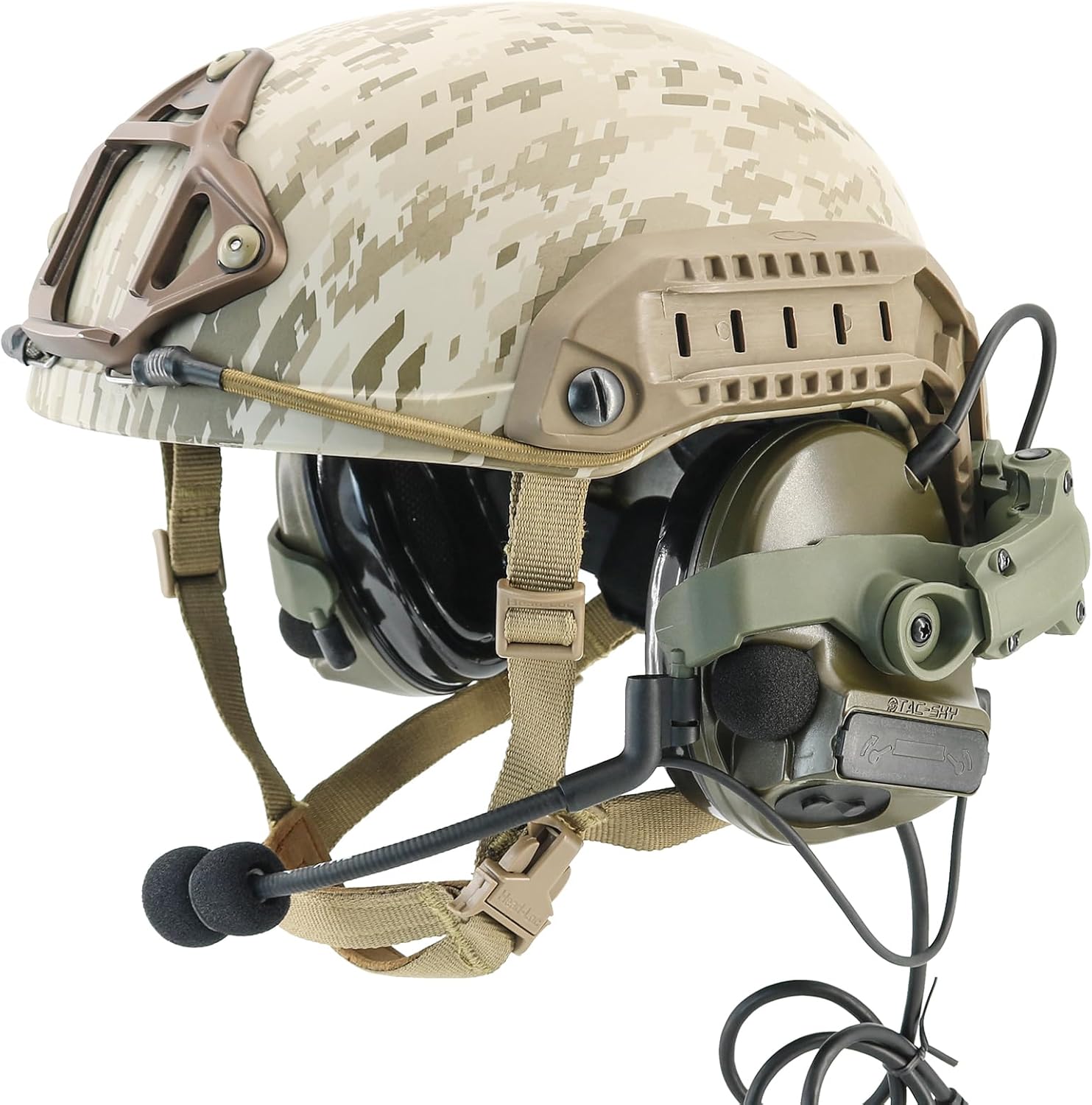 2.0 Version ARC Rail Adapter for Comta II/III Tactical Headset Compatible with MLOK/Fast AC/Wendy Helmet Mounting (Army Green)
