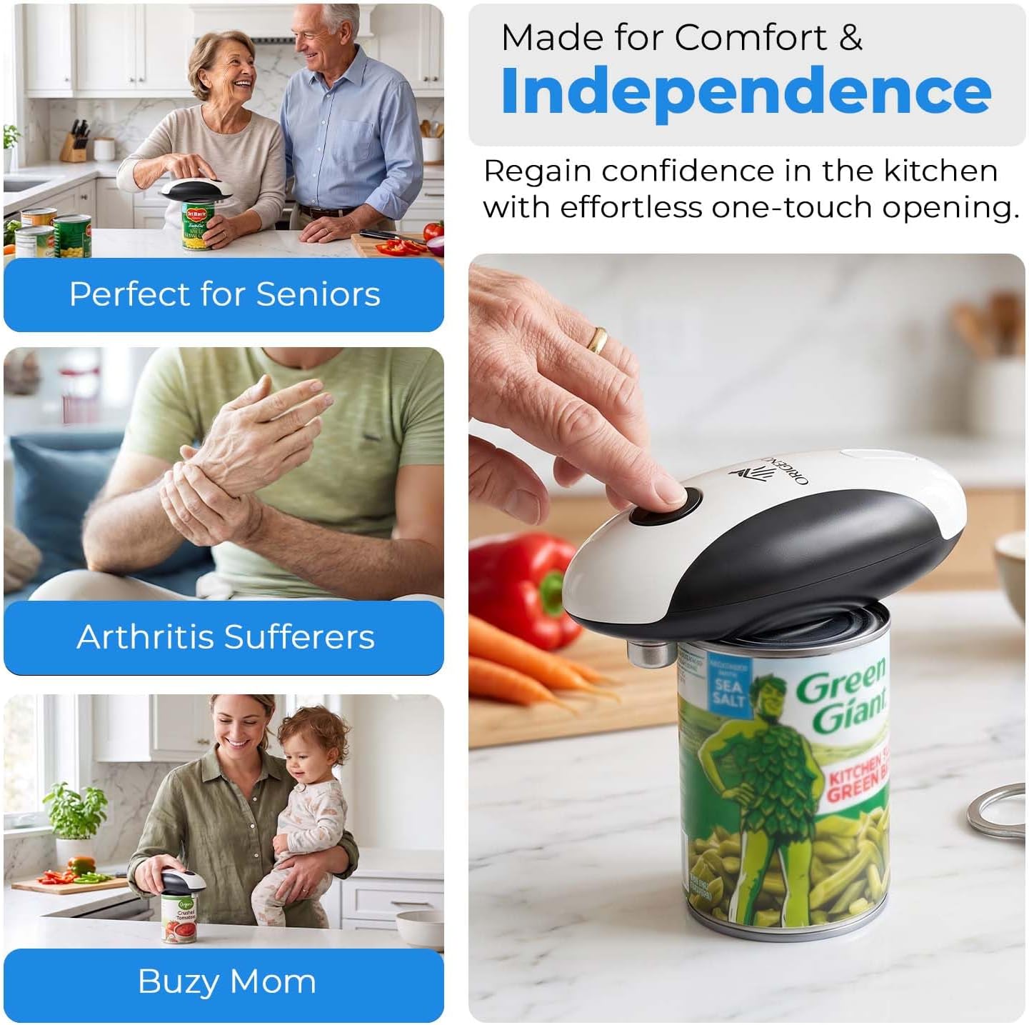 Rechargeable Electric Can Opener 3-in-1 Kitchen Opening Set
