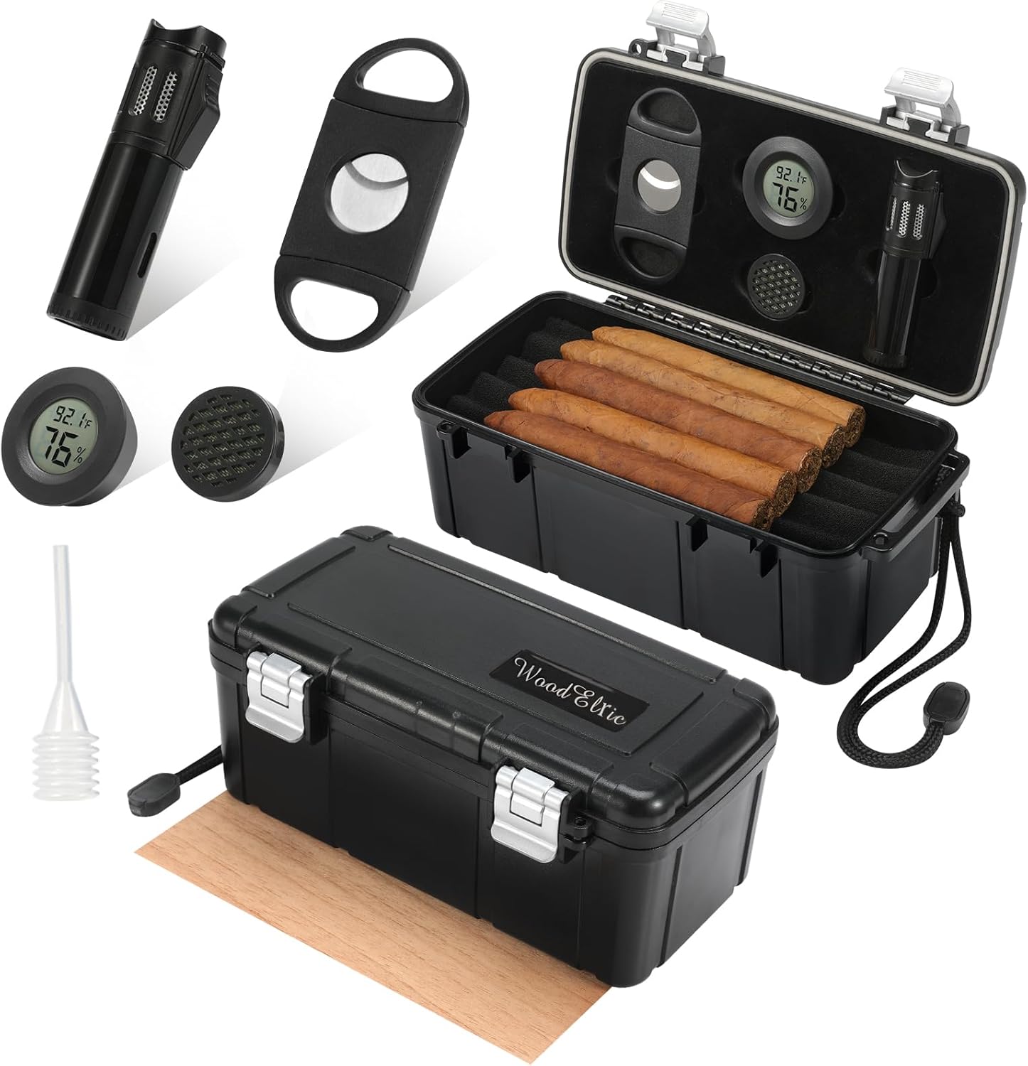Travel Portable Cigar Humidors With Cigar Accessories