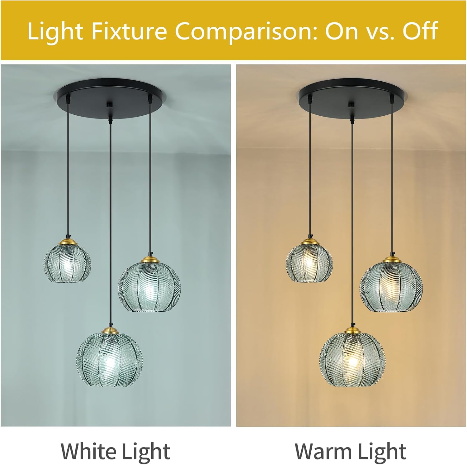 Gray Green Glass Pendant Lights Kitchen Island 3 Different Sizes of Blown Glass Globe Pendant Light 3 Light Pendant Lighting Modern Living Room Chandelier for Dining Room