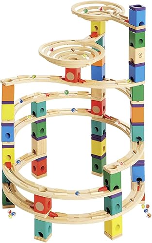 Miniatura 3 de Hape Quadrilla - Estructura de madera para carreras de canicas modelo Vertigo brinda tiempo de calidad para jugar en conjunto es seguro y está hecho