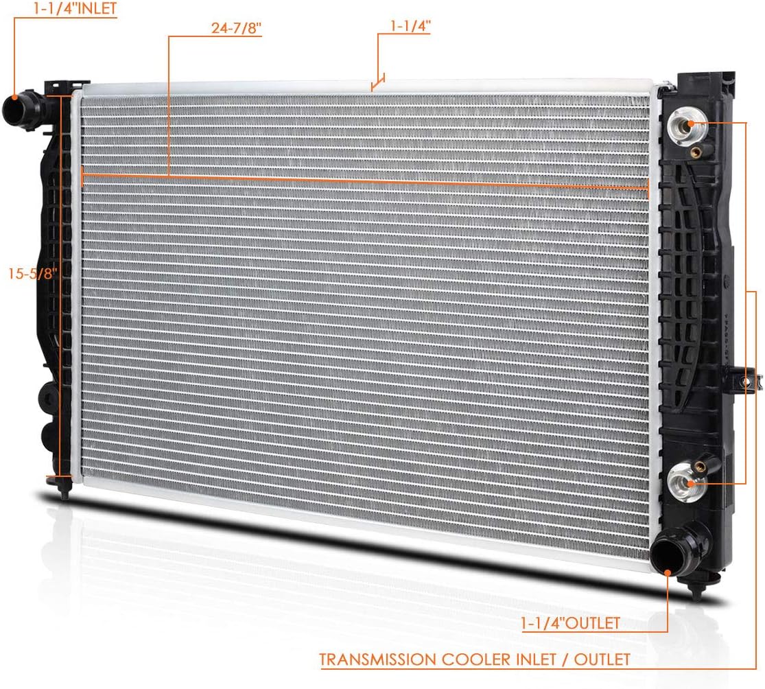DPI-2648 Aluminum Core Radiator Compatible with Audi A4 1.8T/A6 2.8/ Passat 2.8 96-05