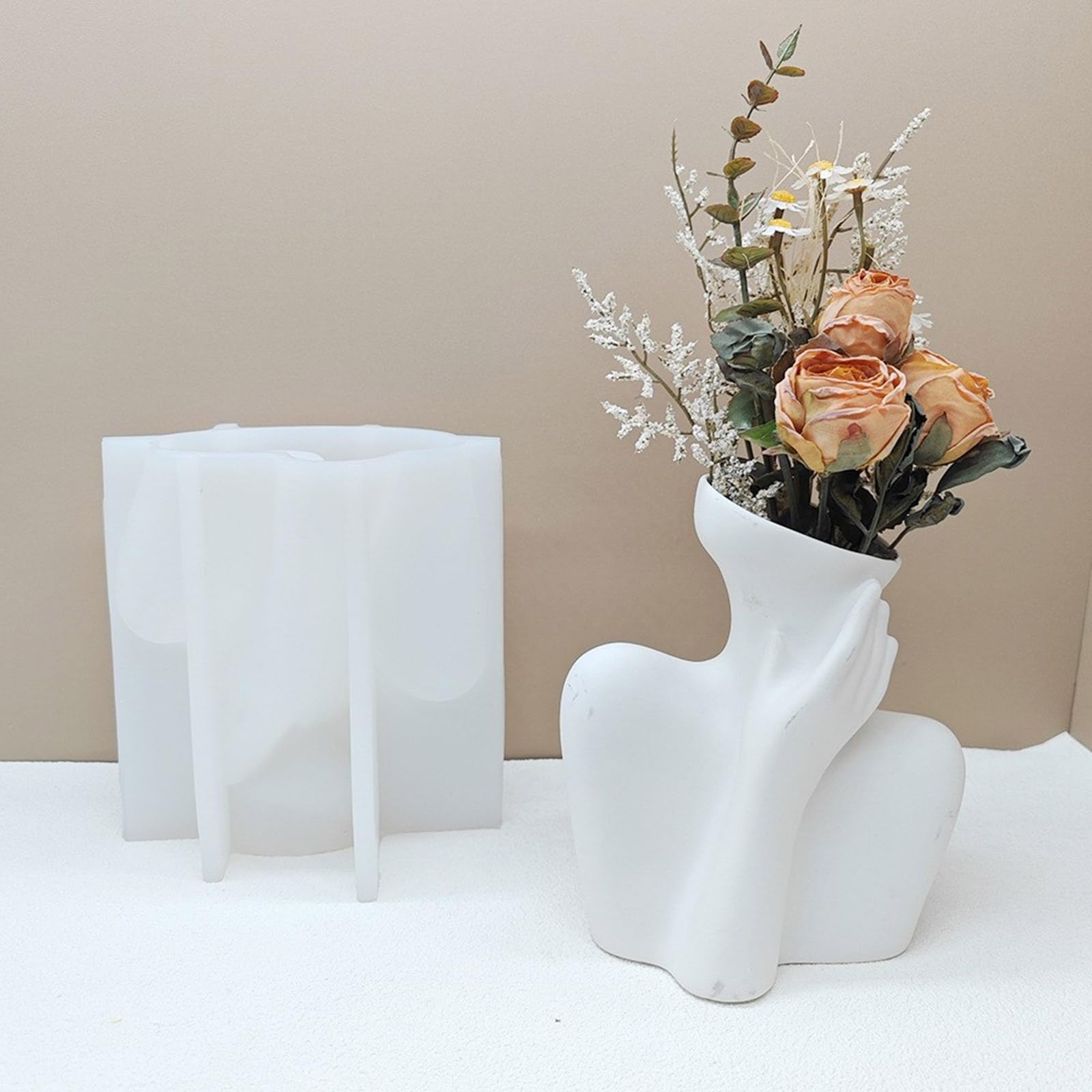 Creativo silicone umano per vasi di fiori stampo vaso cemento cemento resina epossidica colata strumento fai da te artigianato giardino