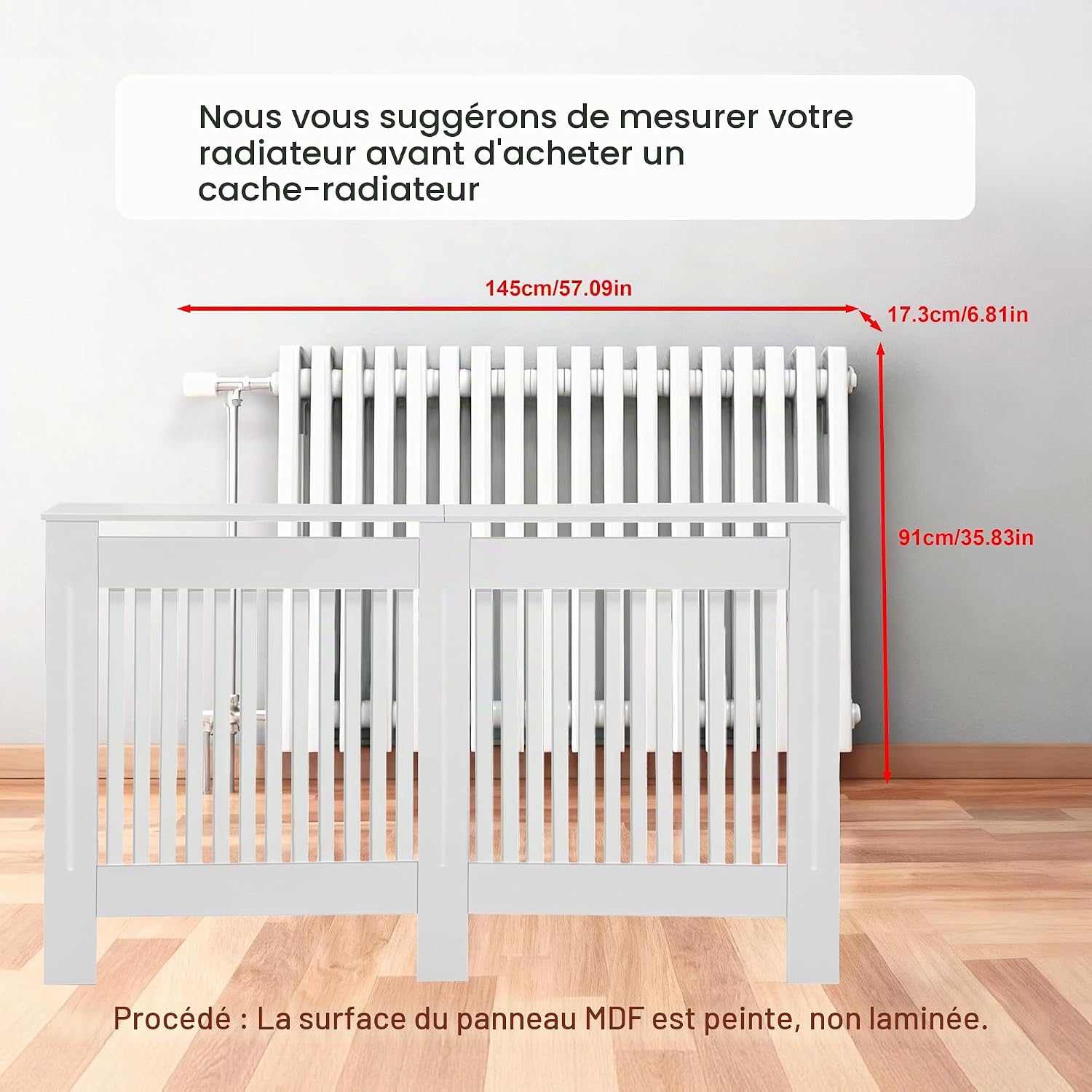 Cache radiateur FATIVO - finition laquée double face