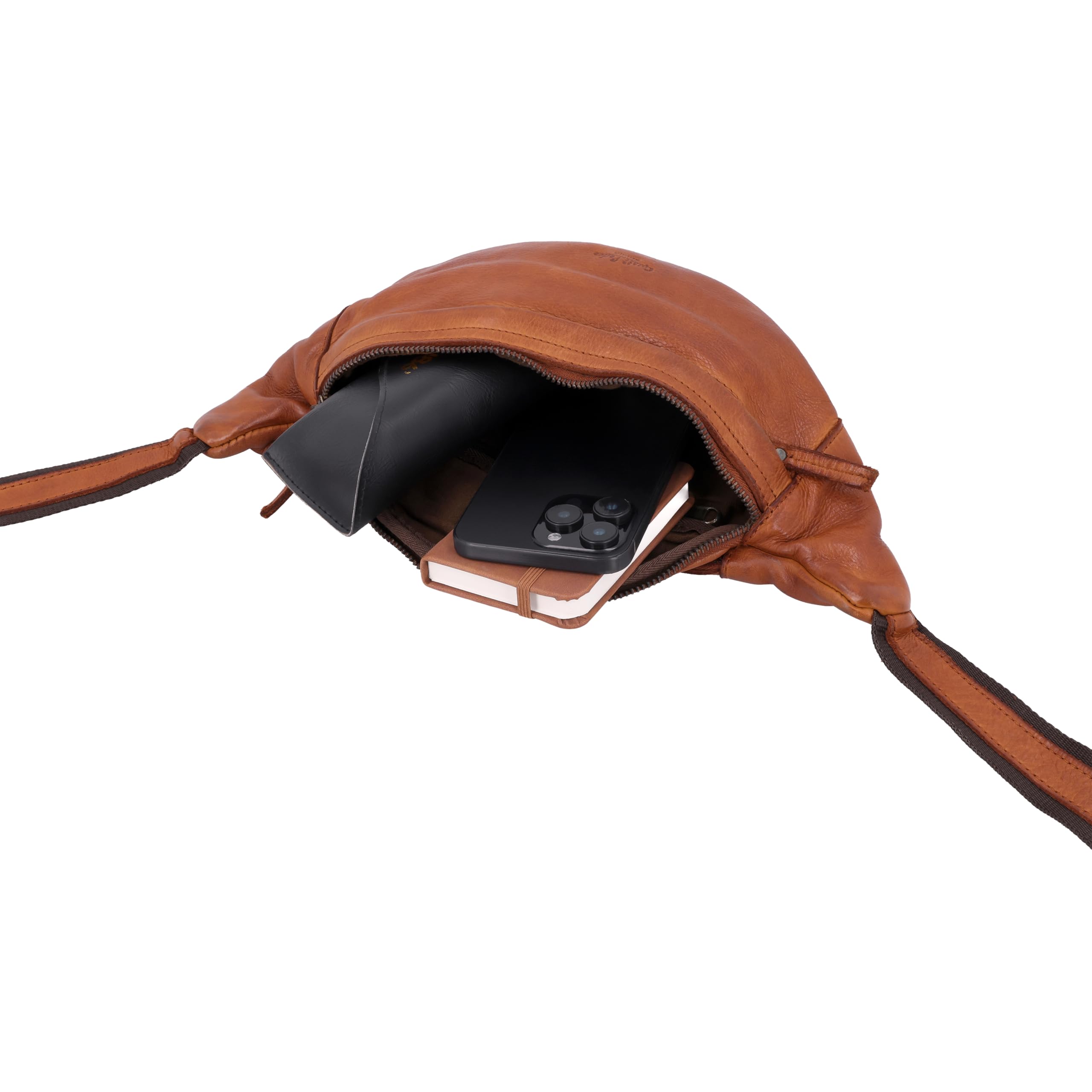 Gusti Marsupio Pelle Spencer – Marsupio Pelle Uomo & Donna in Vera Pelle con Cinghia Regolabile, Stile Vintage Elegante e Compatto